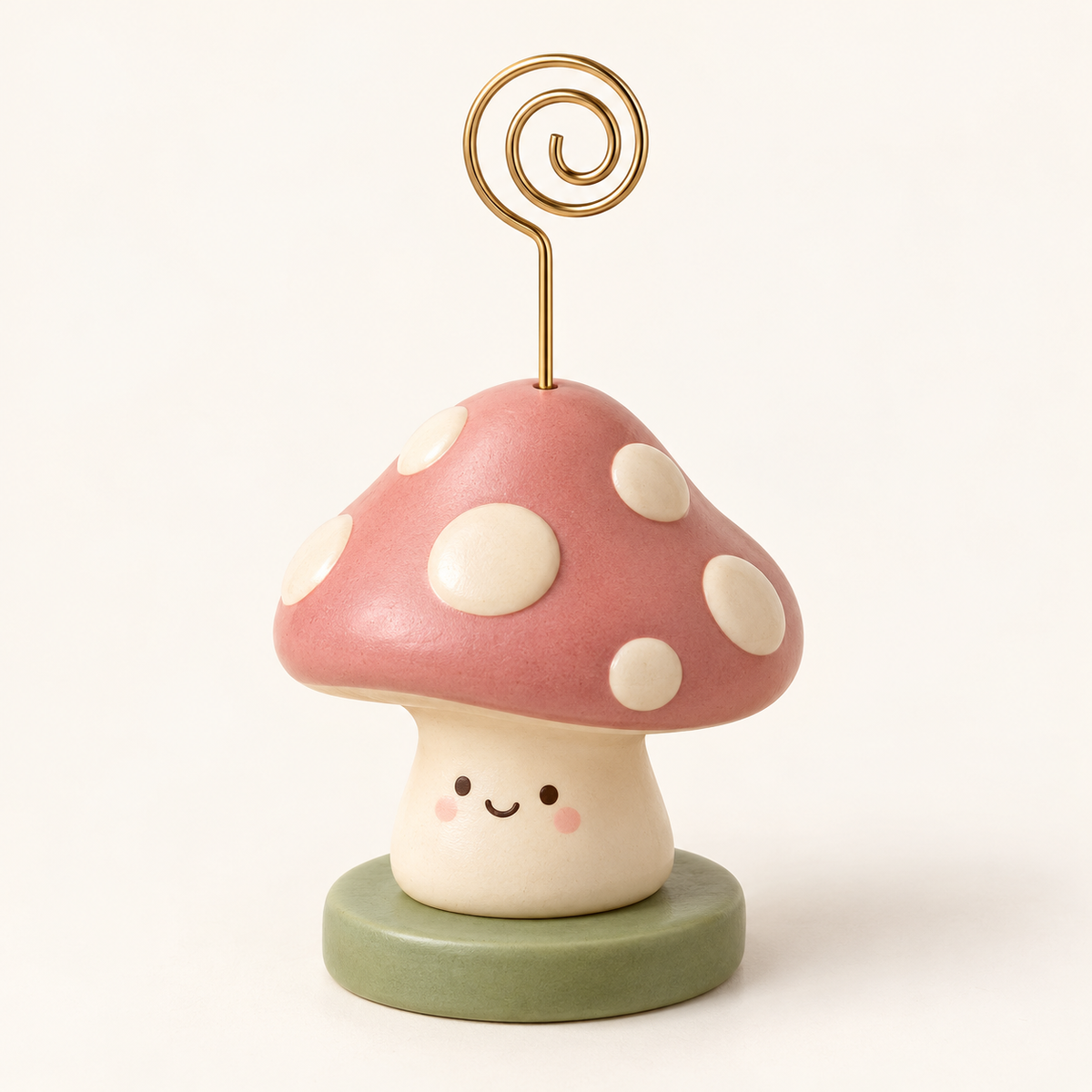 Pink Mushroom Photo Holder