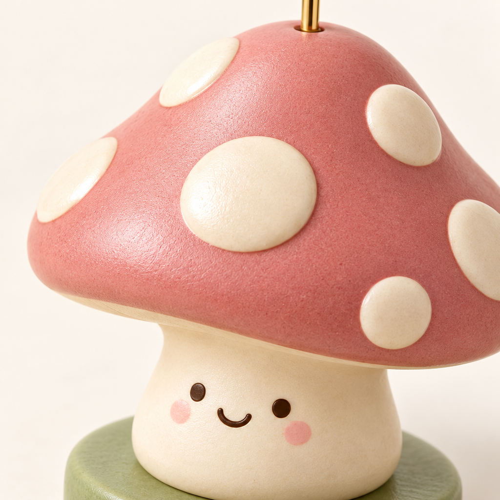 Pink Mushroom Photo Holder