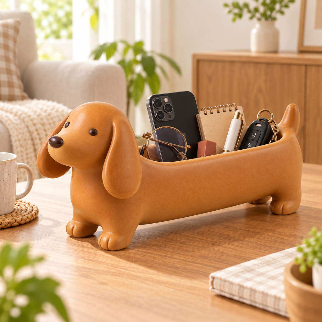 Dachshund Desk Organizer