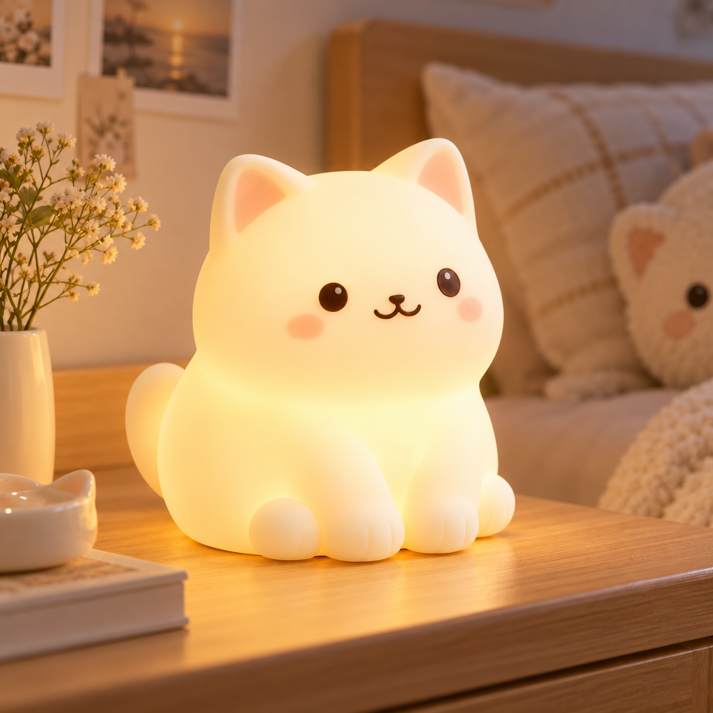 Ivory Cat Night Light