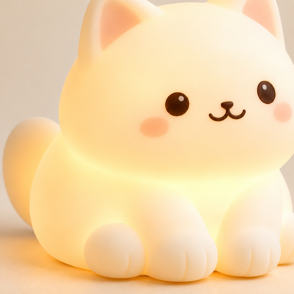 Ivory Cat Night Light